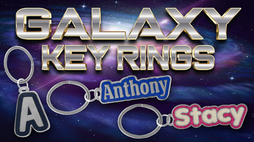 Personalized Galaxy Key Ring